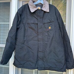 Vintage Carhartt Jacket Mens Black BLK Duck Arctic Coat Made in USA 90s